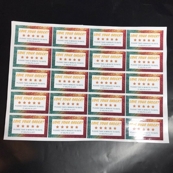 40 thank you stickers size 2.25"x1.25" - Picture 5 of 6